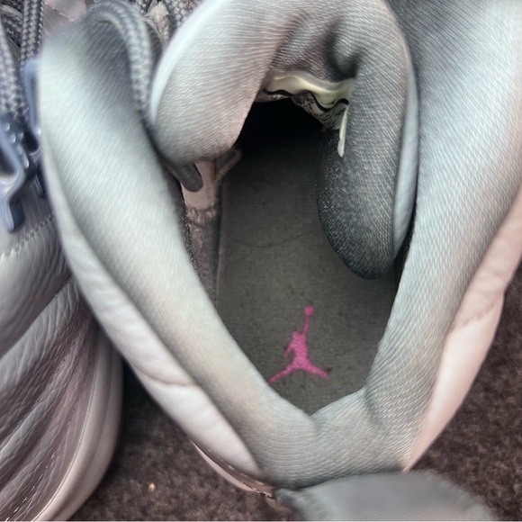Nike Air Jordan 12 Retro Wolf Grey Vivid Pink 510815-029 GS Sz 5Y - Picture 13 of 13